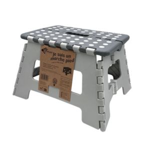 Marchepied 1 marche H.22 cm gris clair / foncé