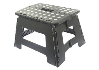 Marchepied / tabouret argent / gris 30 x 36 x 21 cm en plastique - Marches  de cuisine