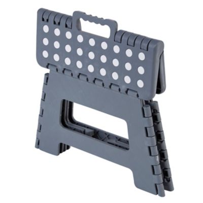 Marchepied 1 marche pliant en plastique gris