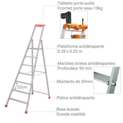 Marchepied MP PRO 7 marches - TUBESCA-COMABI - 2370007