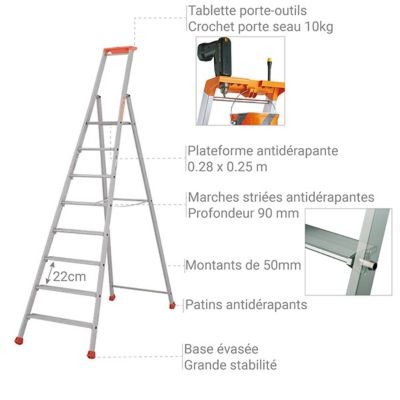 Marchepied MP PRO 8 marches - TUBESCA-COMABI - 2370008