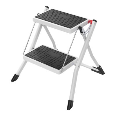 Marchepied pliable 2 marches plastique et acier