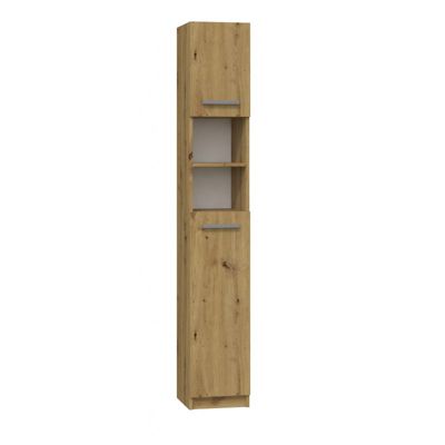 MARELLO - Colonne de salle de bain style moderne - 183x32x30 - 2 portes+étagères