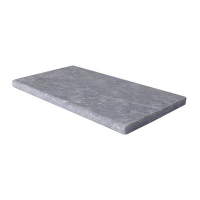 Margelle de piscine en marbre Noir/Gris - Bord Rond - 33 x 61 x 3 cm - pièce - C-NEGOCE
