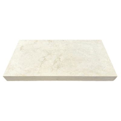 Margelle de piscine en pierre Beige Royal - Bord Droit - 33 x 61 x 5 cm - pièce - C-NEGOCE