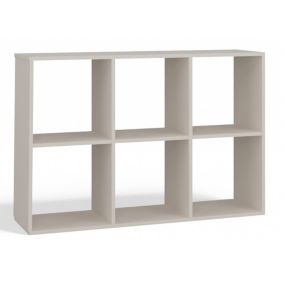 MARION - Étagère modulable 6 cubes - Bibliothèque 6 cases - 110x30x75 cm - Meuble de rangement - Beige