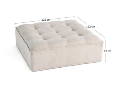 Marisol - pouf modulable - velours texturé - Lisa Design