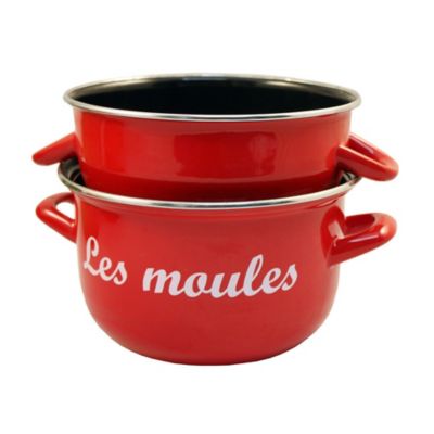 MARMITE A MOULES ROUGE - EMAIL - MARQUAGE "MOULES" - BAUMALU