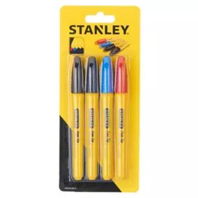 Marqueur à pointe fine multicolore Stanley - 4 pièces