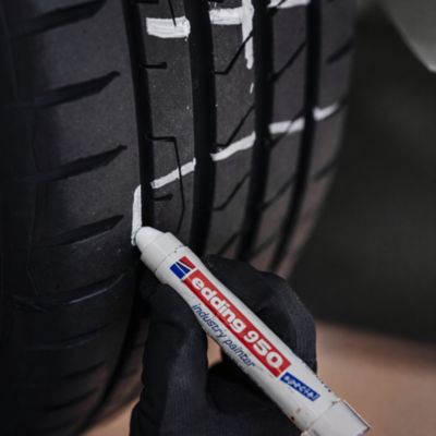 Marqueur de pâte couvrante spécial industrie Edding e-950 blanc