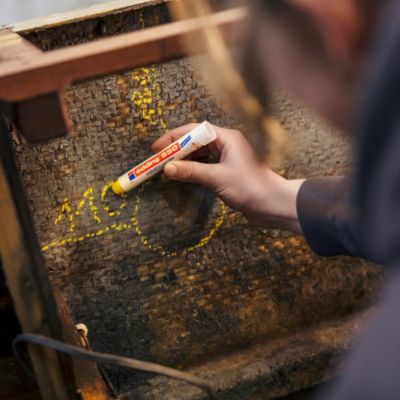 Marqueur de pâte couvrante spécial industrie Edding e-950 jaune