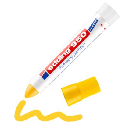 Marqueur de pâte couvrante spécial industrie Edding e-950 jaune