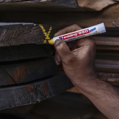 Marqueur de pâte couvrante spécial industrie Edding e-950 jaune