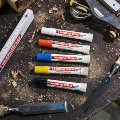 Marqueur de pâte couvrante spécial industrie Edding e-950 jaune