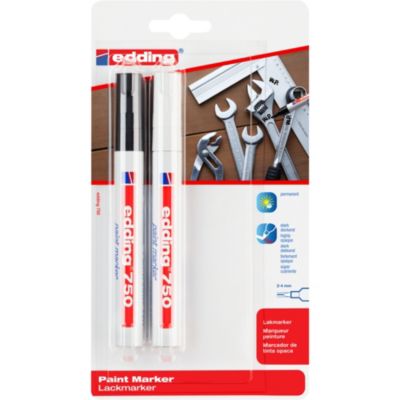 Marqueur peinture couvrante - supports lisses ou foncés Edding e-750
