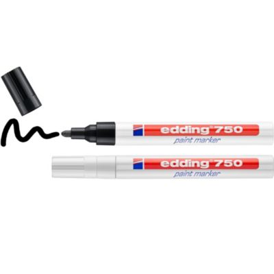 Marqueur peinture couvrante - supports lisses ou foncés Edding e-750