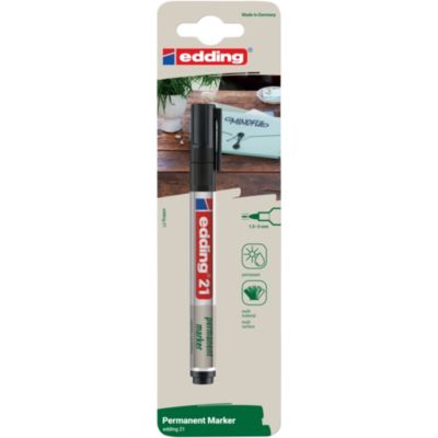 Marqueur permanent noir Edding Ecoline e-21 pointe de 1.5 à 3 mm