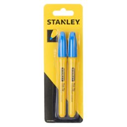Marqueur à pointe fine bleu Stanley - 2 pièces