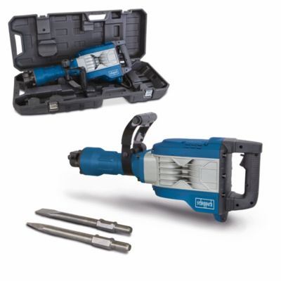 Marteau de démolition AB1900 Scheppach -  1900W -  60J - 2000 coups par min - Burin pointu et burin plat 390 mm - Coffret inclus