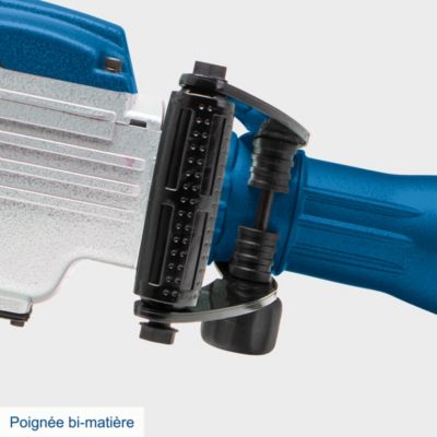 Marteau de démolition Scheppach 1700W - AB1700 - SDS HEX - 50J - 2000 coups/min - Burins pointu et plat 390 mm