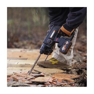 Marteau de démolition Worx WX381 20 V sans contrepoids, SDS 2.0J, avec batteries 4 Ah pour travaux et maintenance