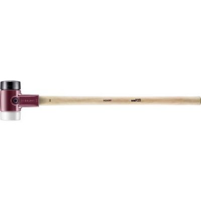 Marteau de frappeur HALDER SIMPLEX 3027, embouts caoutchouc chargé / superplastique, manche hickory 1000 mm
