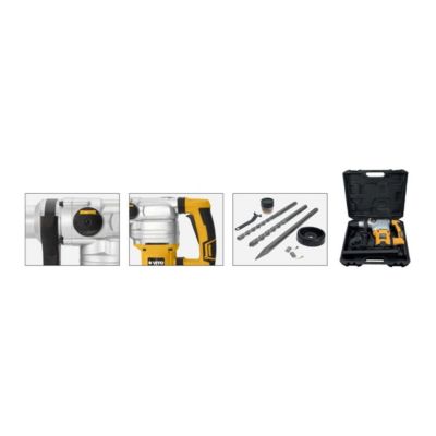 Marteau perforateur burineur 1050W SDS MAX 9 joules Burins et Forets inclus Mallette VITO