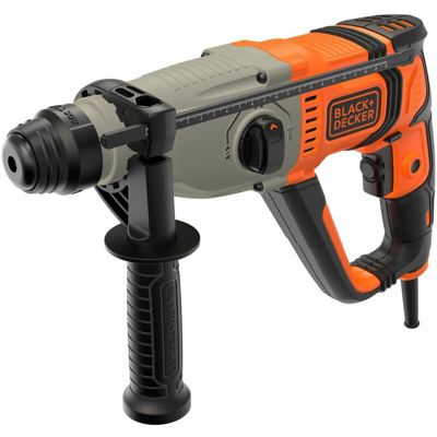 Marteau Perforateur SDS+ BLACK+DECKER 1250W - 3 Modes Perçage/Frappe/Burinage - 3,5J - Avec Accessoires