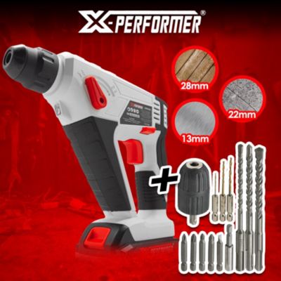 Marteau perforateur sans fil X-Performer 20V avec batterie 2Ah et chargeur rapide 1H