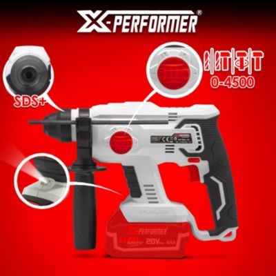 Marteau perforateur sans fil X-Performer 20V avec batterie 4Ah et chargeur rapide 2H