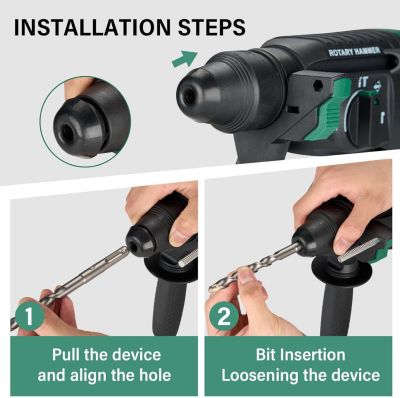 Marteau perforateur SDS-Plus, 950W avec 4 fonctions et embrayage de sécurité