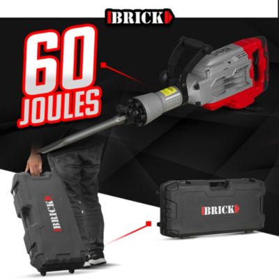 Marteau piqueur 1700W - 60 Joules avec coffret - Brick