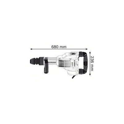 Marteau-piqueur 1700W SDS max GSH 11 VC Professional + coffret - BOSCH - 0611336000