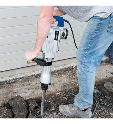 Marteau piqueur électrique 1500W Burin démolition béton Silverline 263570