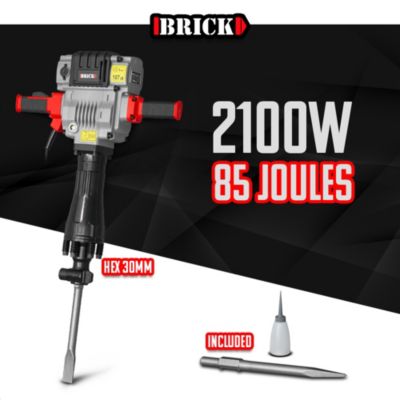 Marteau piqueur PRO 2100W - 85 Joules avec coffret - Brick