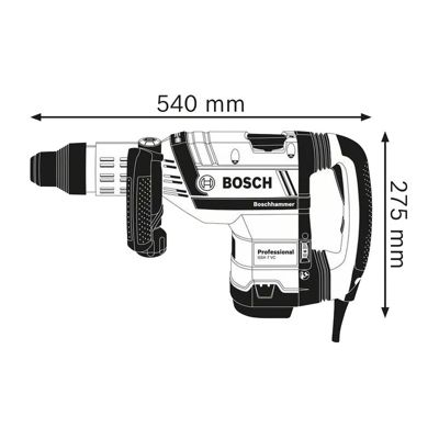 Marteau piqueur SDS Max 1500W GSH7 VC 13J en coffret standard - BOSCH - 0611322000