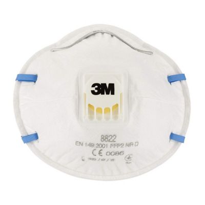 Masque anti-poussières coque + soupape 3M, lot de 3