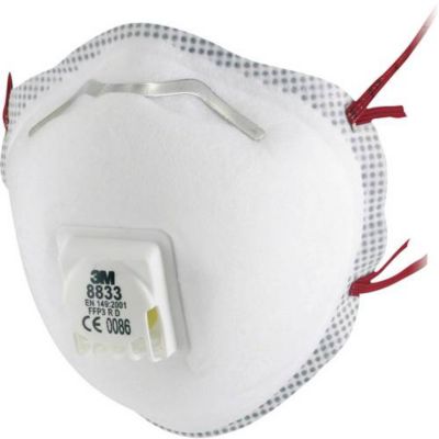 Masque de protection contre les particules très fines FFP3 8833, valve Cool Flow, pack de 10