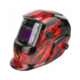 Masque de soudure professionnel auto-obscurcissant échelon 9/13 DIN    Noir   Flammes