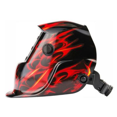 Masque de soudure professionnel auto-obscurcissant échelon 9/13 DIN    Noir   Flammes