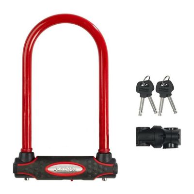 Master Lock Antivol Velo U Acier Trempe 13 mm Double Verrouillage Rouge