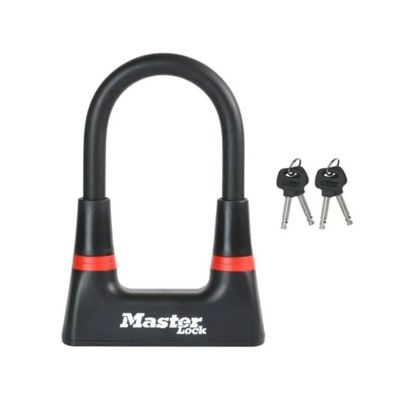 Master Lock - Mini antivol U en acier trempe - double verrouillage - cylindre a disques