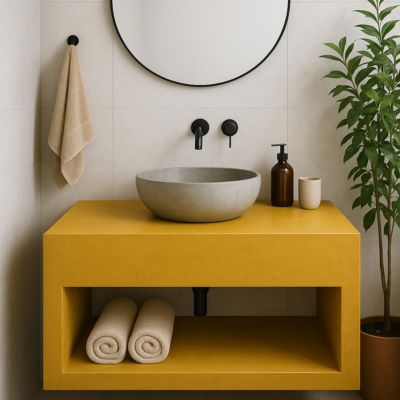 Masters Béton Ciré (sols et murs) - 10m² (20kg + 6L) - Teinte : Moutarde