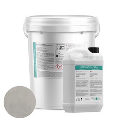 Masters Béton Ciré (sols et murs) - 10m² (20kg + 6L) - Teinte : Roche