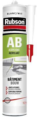 Mastic acrylique AB blanc - Cartouche de 280 ml - Blanc - HENKEL