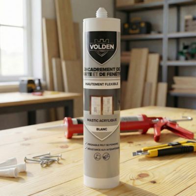 Mastic acrylique porte et fenêtre Volden blanc 280ml