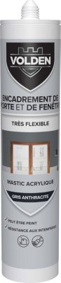 Mastic acrylique pour encadrement porte et fenêtre gris 280ML Volden