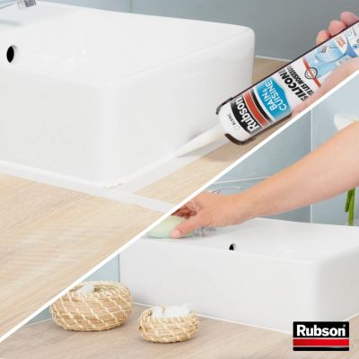 Mastic bain et cuisine Rubson blanc 280ml