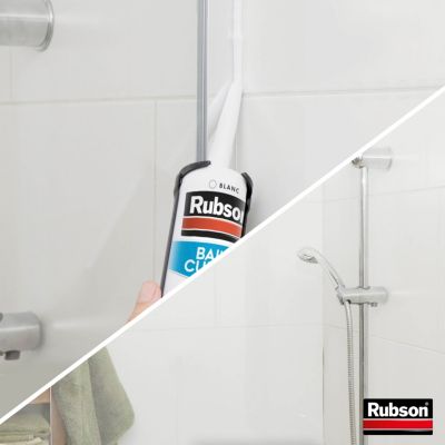Mastic bain et cuisine Rubson blanc 2x280ml