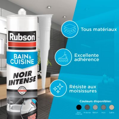 Mastic bain et cuisine Rubson noir 280ml